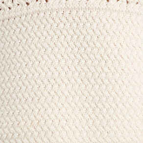 Crop top tricot brodé ecru femme