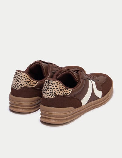 Baskets basses marron femme