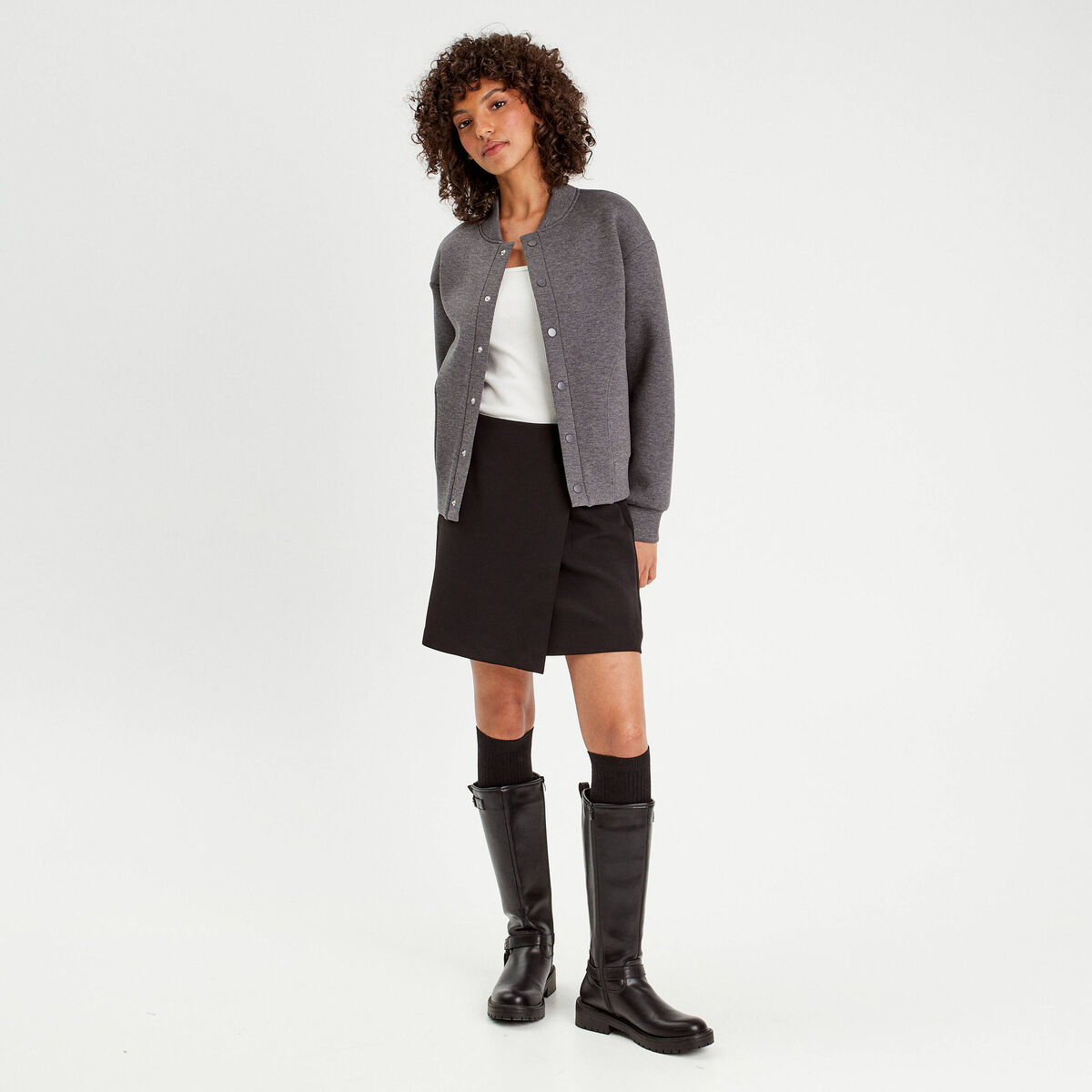 Jupe évasée noir femme