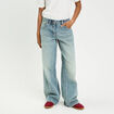 Jeans droit taille basse denim double stone femme