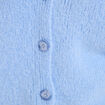 Gilet ample col v manches 3/4 bleu ciel femme