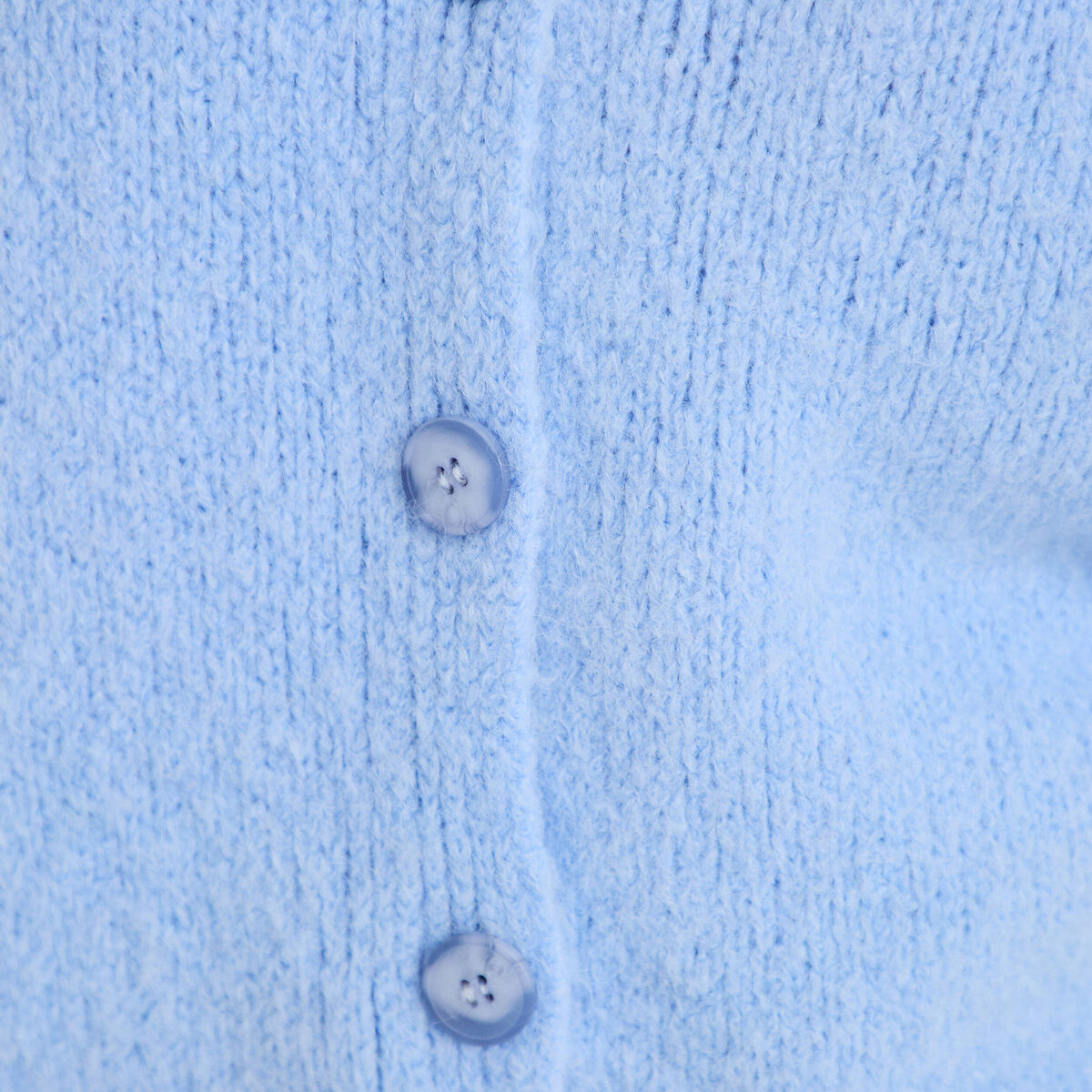 Gilet ample col v manches 3/4 bleu ciel femme