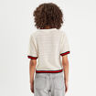 Polo manches courtes ecru femme