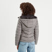 Doudoune ajustée à capuche gris clair femme