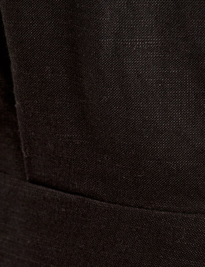 Combishort effet jupe contenant du lin noir femme