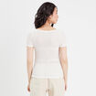 T-shirt manches courtes ecru femme