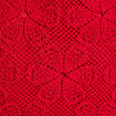 Jupe évasée effet macramé rouge femme