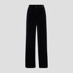 Pantalon city large velours noir femme