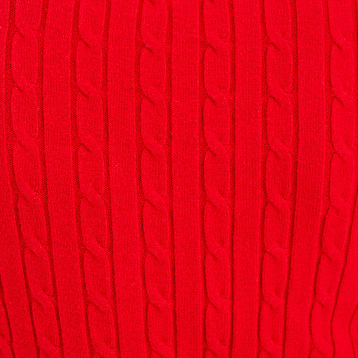 Pull manches longues torsades rouge foncé femme