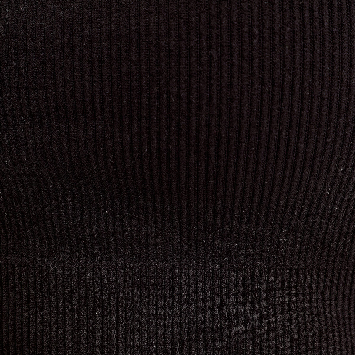 Brassière cropped côtelée noir femme
