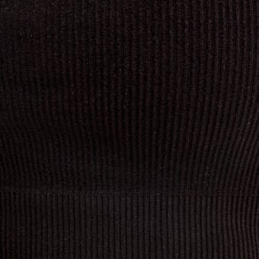 brassiere cropped cotelee noir femme Brassière cropped côtelée noir femme