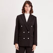 Veste blazer ajustée noir femme