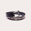 Ceinture brodée noir femme