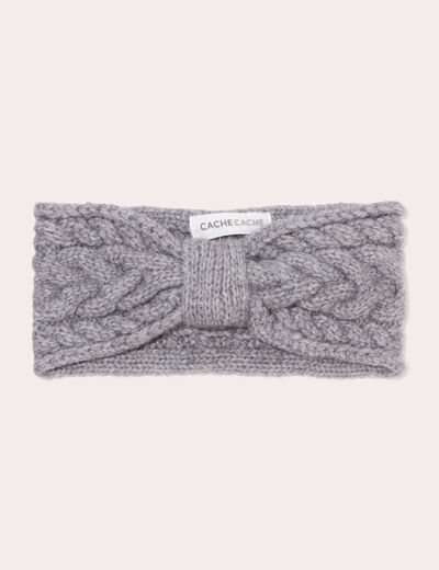 Bandeau torsad&eacute; gris fonc&eacute; femme