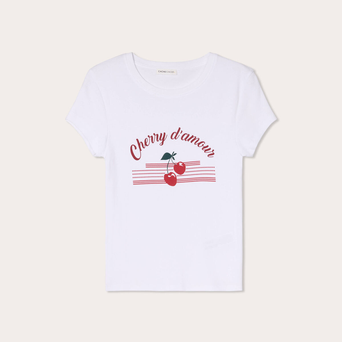T-shirt manches courtes blanc femme