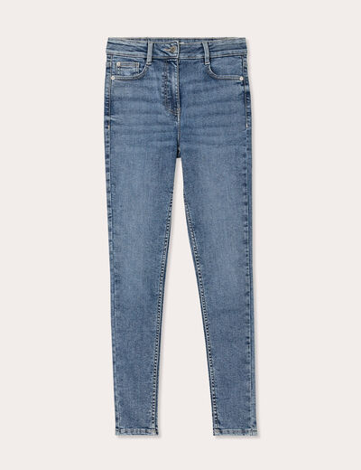 Jeans skinny taille haute denim double stone femme