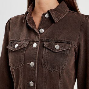 robe chemise droite en jean marron fonce femme Robe chemise droite en jean marron foncé femme