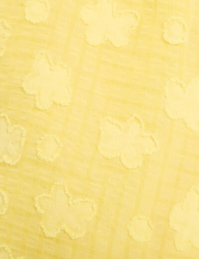 Blouse manches courtes jaune pastel femme