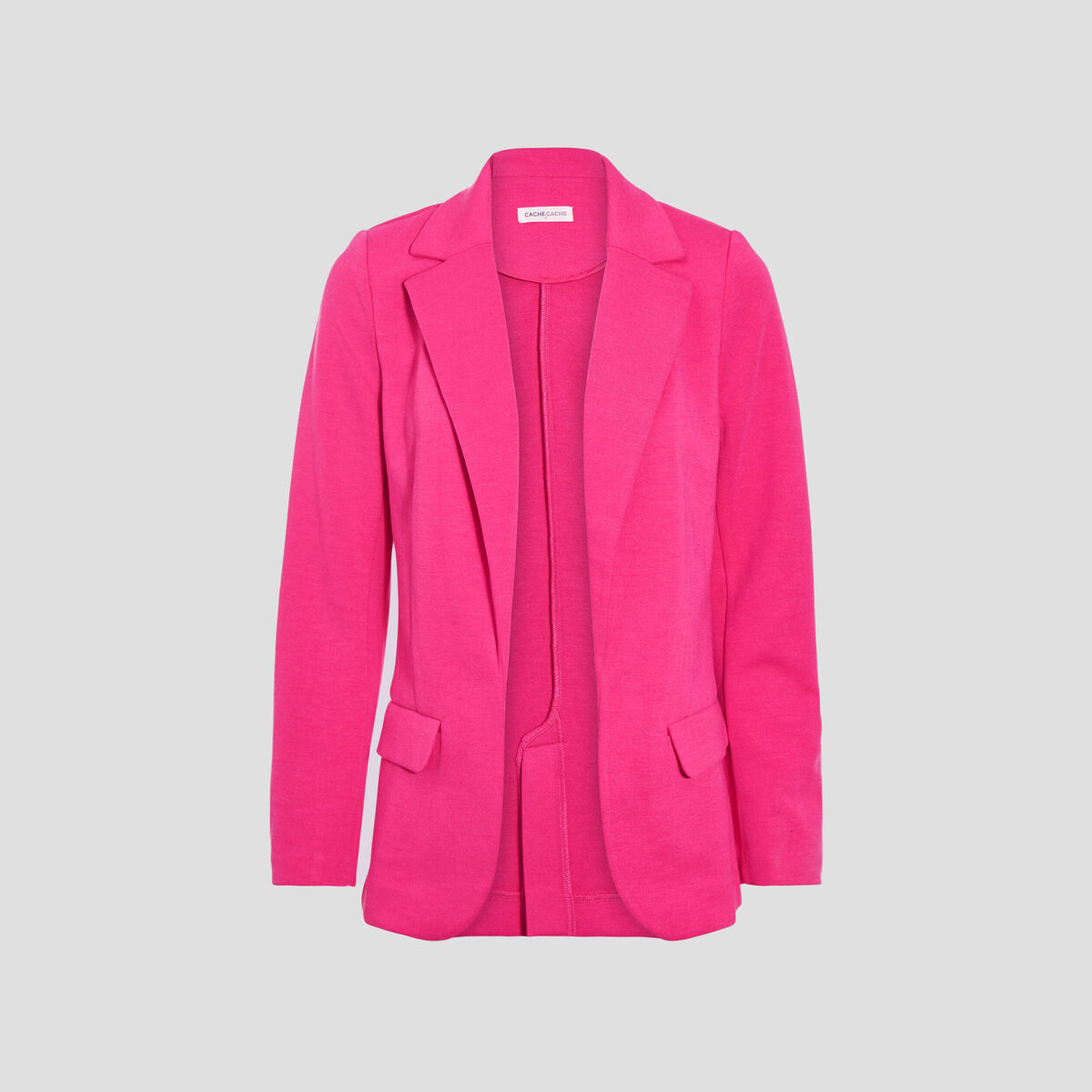 Veste esprit blazer droite rose fushia femme