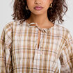 Blouse manches longues camel femme