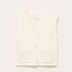 Gilet sans manches ecru femme