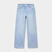 Jean wide leg taille standard denim triple stone femme