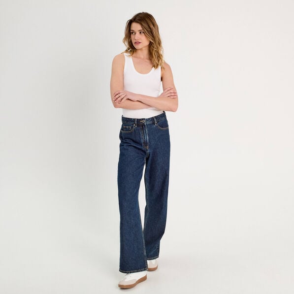 debardeur cotele col rond blanc femme Débardeur côtelé col rond blanc femme