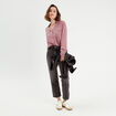 Chemise manches longues rose femme