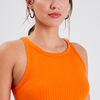 debardeur bretelles larges orange femme