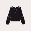 Blouse manches longues noir femme