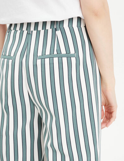 Pantalon large tailleur blanc femme