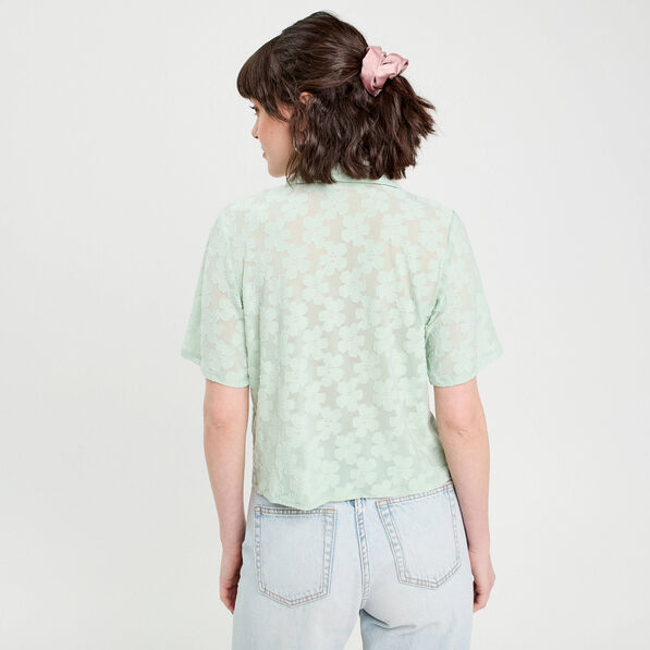 chemise manches courtes vert clair femme Chemise manches courtes vert clair femme