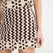 Jupe droite courte marron fonc&eacute; femme