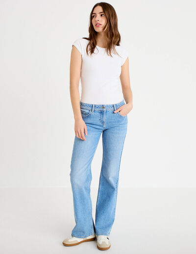 Jean bootcut taille basse denim triple stone femme