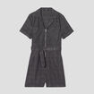 Combishort droite noir femme
