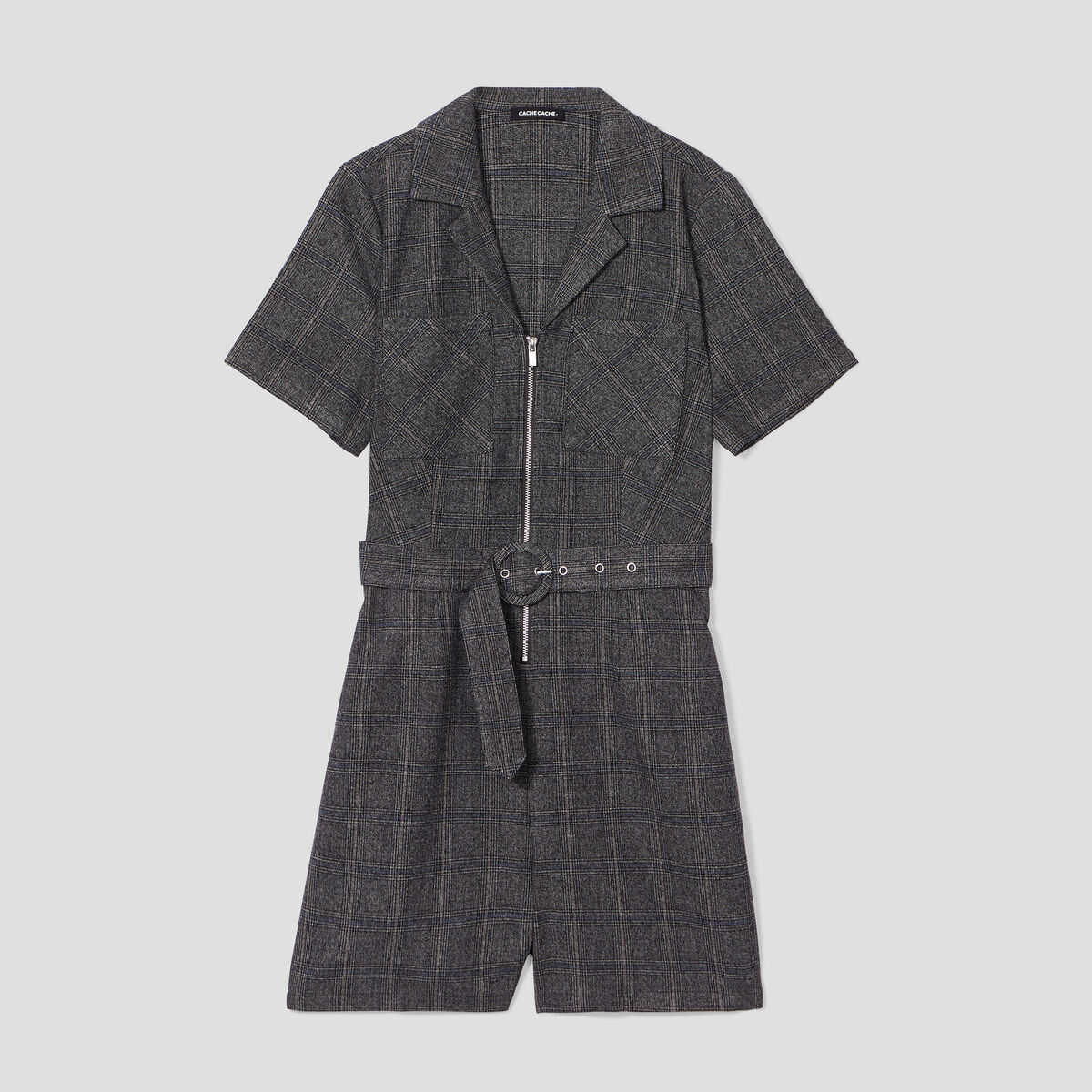 Combishort droite noir femme