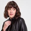 Veste droite zipp&eacute;e noir femme