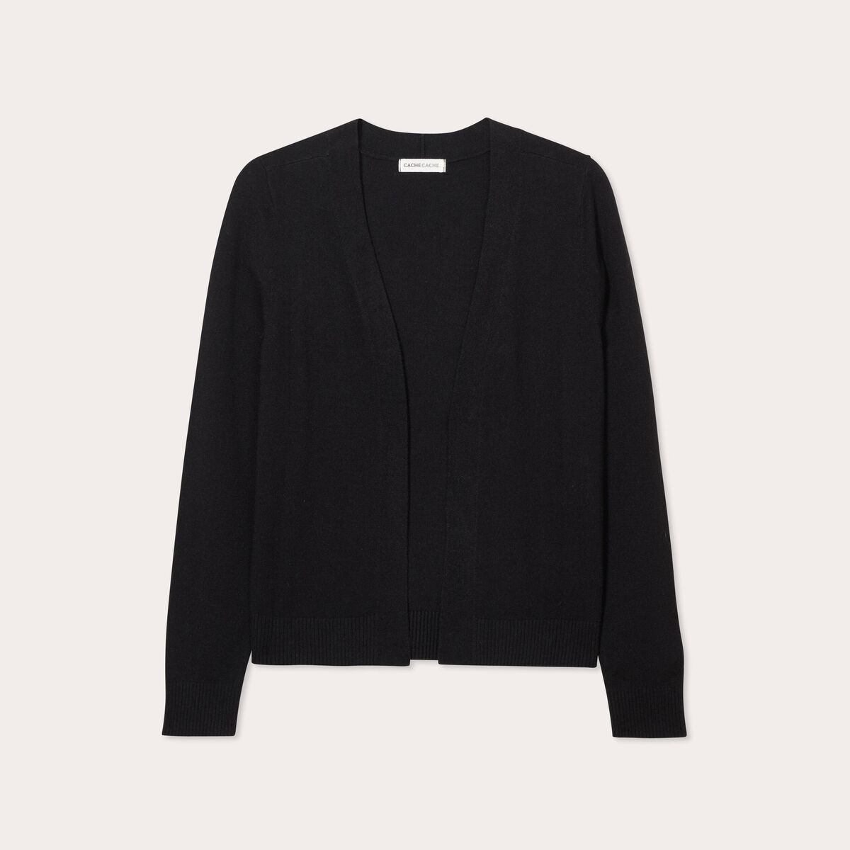 Gilet manches longues noir femme