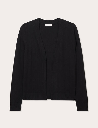 Gilet manches longues noir femme