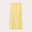 Jupe longue évasée jaune clair femme