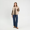 Veste sans manches matelassée taupe femme