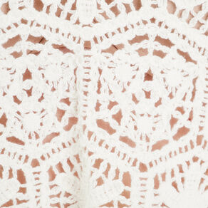 Débardeur macramé franges ecru femme