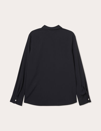 Chemise manches longues noir femme