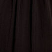 Robe longue évasée smockée noir femme