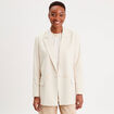 Veste blazer ajustée ecru femme