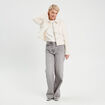 Pull manches 3/4 ecru femme