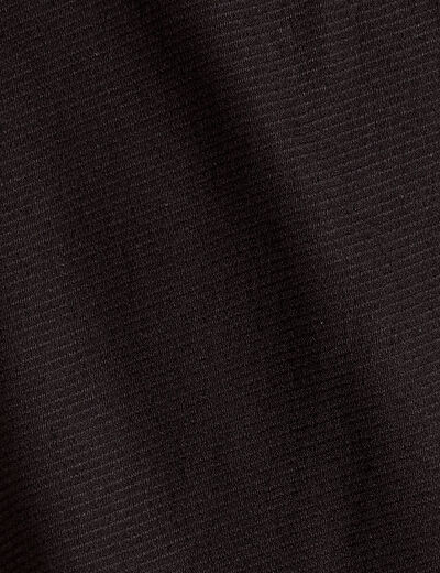 Robe droite manches courtes noir femme