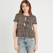 Blouse avec noeuds blanc femme
