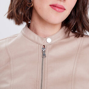 veste droite zippee sable femme Veste droite zippée sable femme