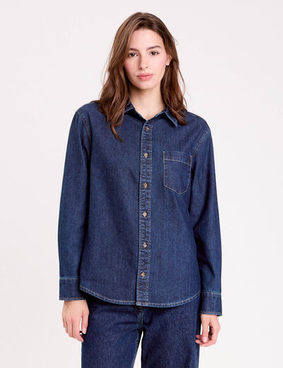 Chemise denim stone femme